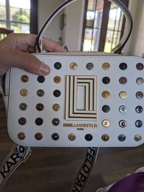 Karl Lagerfeld Paris Simone Multi-Rivet Camera Crossbody
